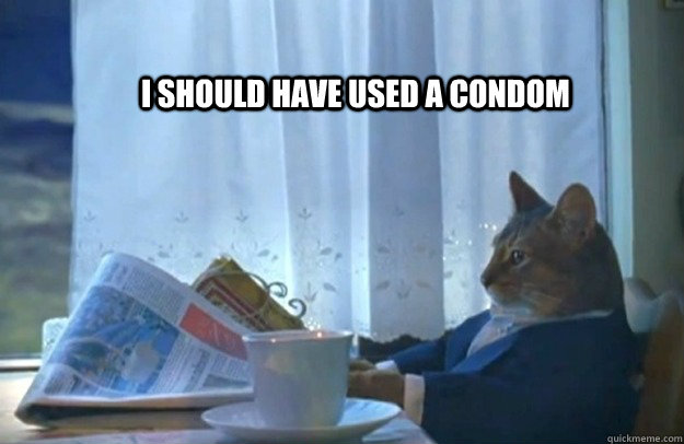 I should have used a condom  Sophisticated Cat