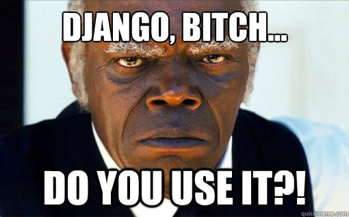 Django, bitch... Do you use it?!  
