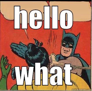 HELLO WHAT Slappin Batman