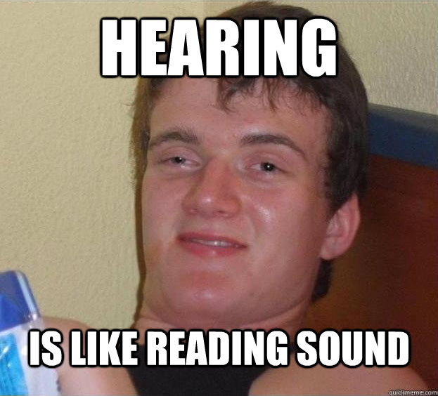 Hearing Is like reading sound  - Hearing Is like reading sound   The High Guy