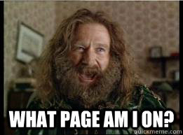  What page am I on?  What year is it