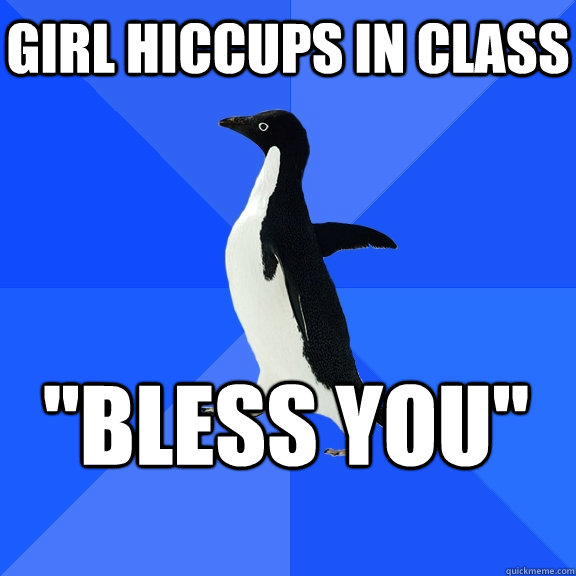 GIRL Hiccups In class 
