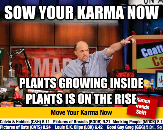 Sow your karma now plants growing inside plants is on the rise  Mad Karma with Jim Cramer