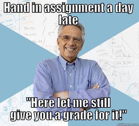 Good Guy Professor - HAND IN ASSIGNMENT A DAY LATE 