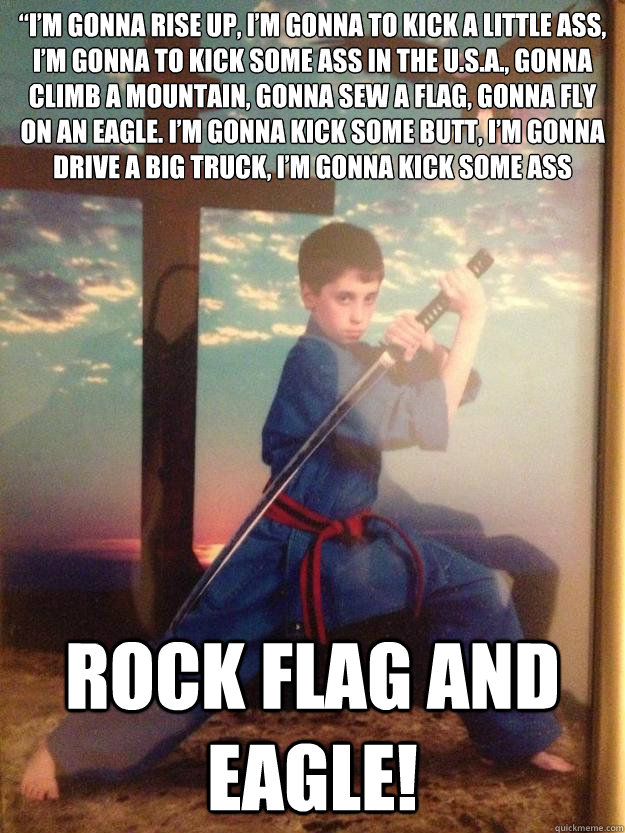Im gonna kick ass Think, im gonna kick ass