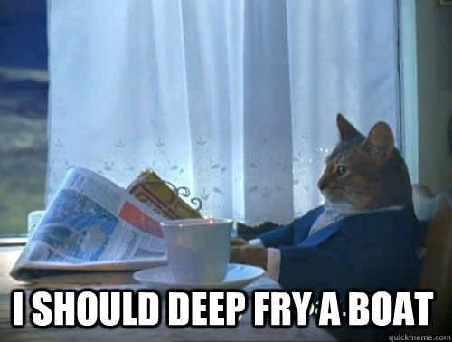  I SHOULD DEEP FRY A BOAT  Rich cat is rich