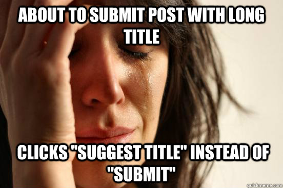 About to Submit post with long title  clicks 