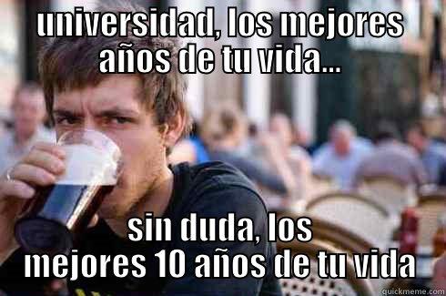 UNIVERSIDAD, LOS MEJORES AÑOS DE TU VIDA... SIN DUDA, LOS MEJORES 10 AÑOS DE TU VIDA Lazy College Senior