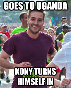 goes to uganda Kony turns himself in  Ridiculously photogenic guy