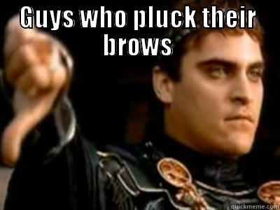 GUYS WHO PLUCK THEIR BROWS  Downvoting Roman