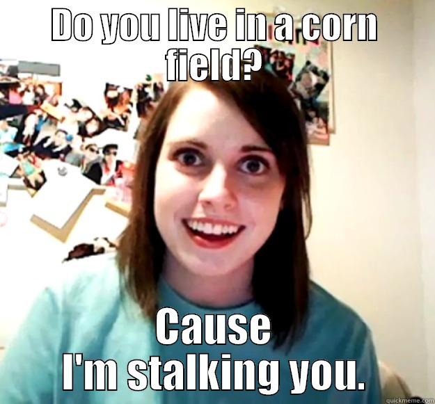 DO YOU LIVE IN A CORN FIELD? CAUSE I'M STALKING YOU. Overly Attached Girlfriend