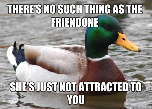 There's no such thing as the friendone she's just not attracted to you  Actual Advice Mallard