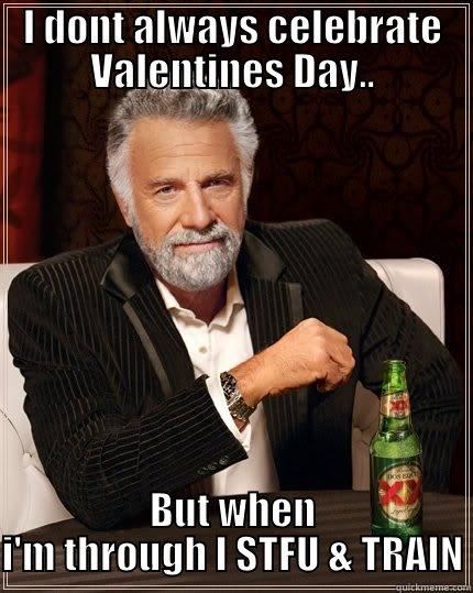 I DONT ALWAYS CELEBRATE VALENTINES DAY.. BUT WHEN I'M THROUGH I STFU & TRAIN The Most Interesting Man In The World