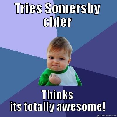 TRIES SOMERSBY CIDER THINKS ITS TOTALLY AWESOME! Success Kid