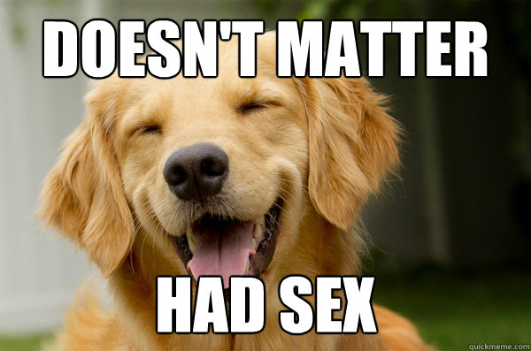 Doesn't Matter Had sex - Doesn't Matter Had sex  Dont Care Dog