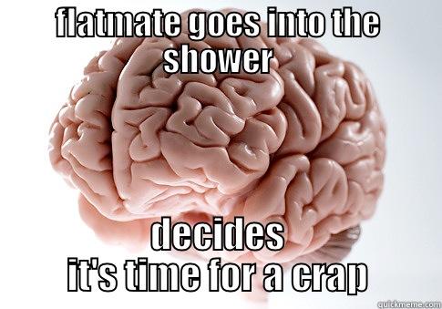 FLATMATE GOES INTO THE SHOWER DECIDES IT'S TIME FOR A CRAP Scumbag Brain