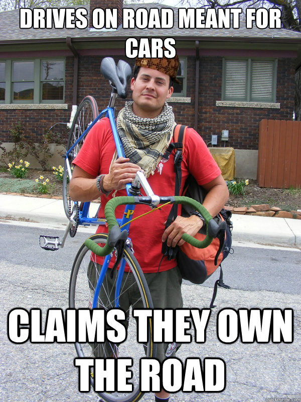 Drives on road meant for cars claims they own the road  