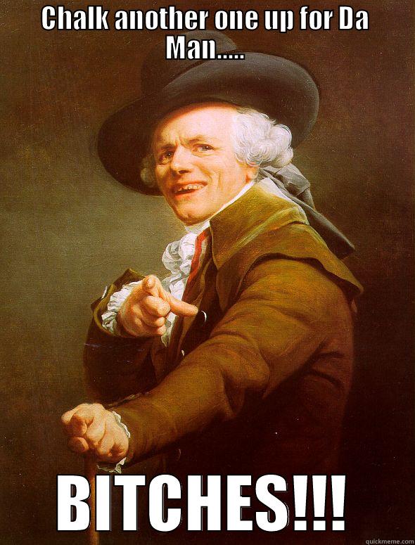 CHALK ANOTHER ONE UP FOR DA MAN..... BITCHES!!! Joseph Ducreux