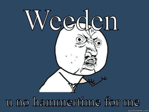 WEEDEN Y U NO HAMMERTIME FOR ME Y U No