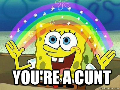you're a cunt  - you're a cunt   Imagination SpongeBob