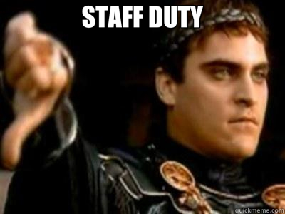 STAFF DUTY   Downvoting Roman