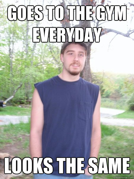 goes to the gym everyday looks the same  