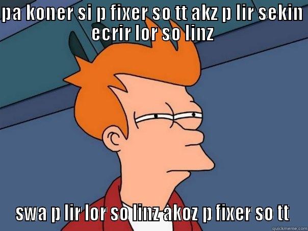 PA KONER SI P FIXER SO TT AKZ P LIR SEKIN ECRIR LOR SO LINZ SWA P LIR LOR SO LINZ AKOZ P FIXER SO TT Futurama Fry