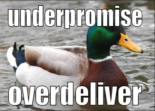 UNDERPROMISE OVERDELIVER Misc
