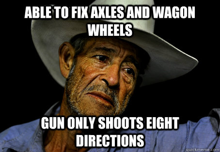 Able to fix axles and wagon wheels gun only shoots eight directions  Oregon Trail Problems