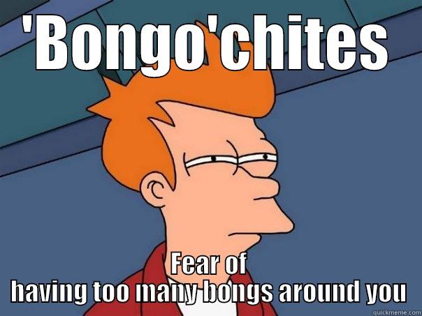 'BONGO'CHITES FEAR OF HAVING TOO MANY BONGS AROUND YOU Futurama Fry