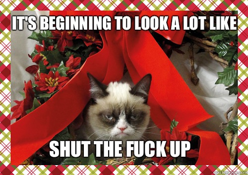It's beginning to look a lot like SHUT THE FUCK UP  merry christmas