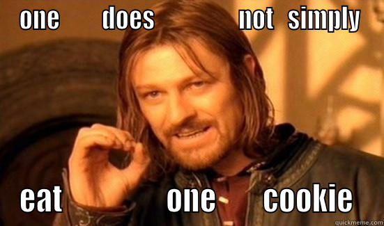 ONE         DOES                  NOT   SIMPLY EAT                  ONE        COOKIE  Boromir