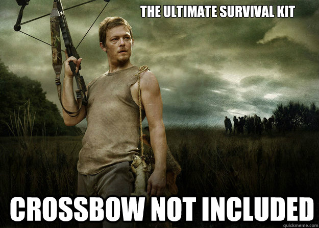 The ultimate survival kit crossbow not included  Daryl Dixon