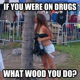 if you were on drugs what wood you do?  