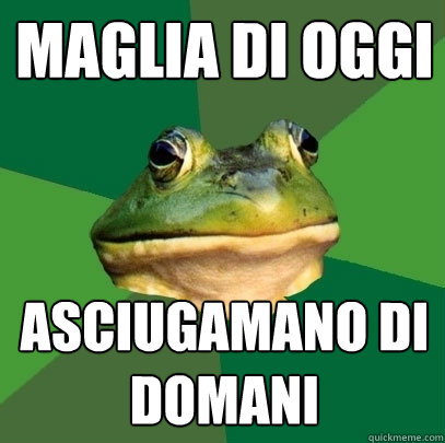 maglia di oggi asciugamano di domani  Foul Bachelor Frog