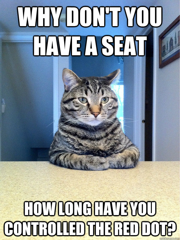 Why don't you have a seat how long have you controlled the red dot? - Why don't you have a seat how long have you controlled the red dot?  Chris Hansen Cat