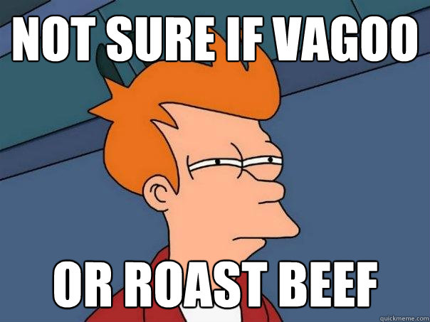 not sure if vagoo or roast beef  Futurama Fry