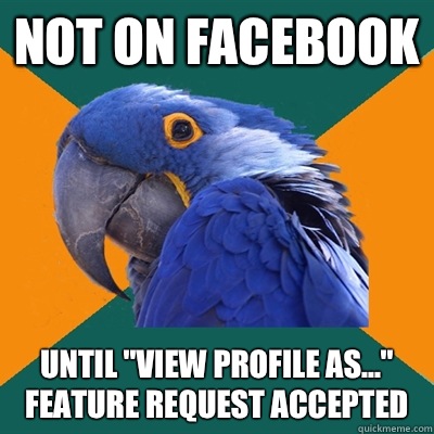Not on Facebook Until 