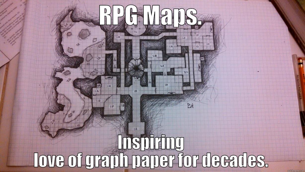RPG MAPS. INSPIRING LOVE OF GRAPH PAPER FOR DECADES. Misc