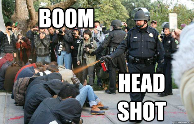 Boom Head shot - Boom Head shot  Pimp Pepper Spray Cop