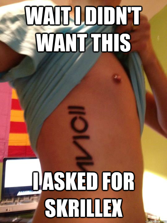 wait i didn't want this i asked for skrillex  