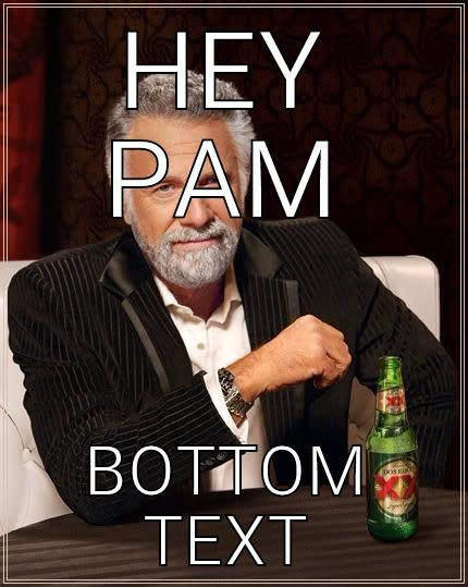 HEY PAM BOTTOM TEXT The Most Interesting Man In The World