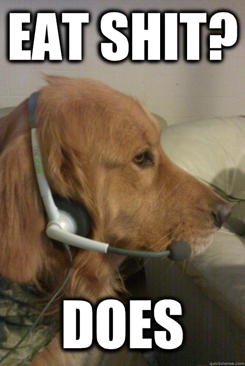 Eat shit? Does  Xbox Live Dog
