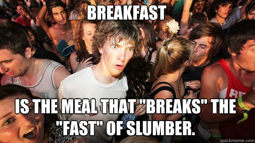 breakfast
 is the meal that 