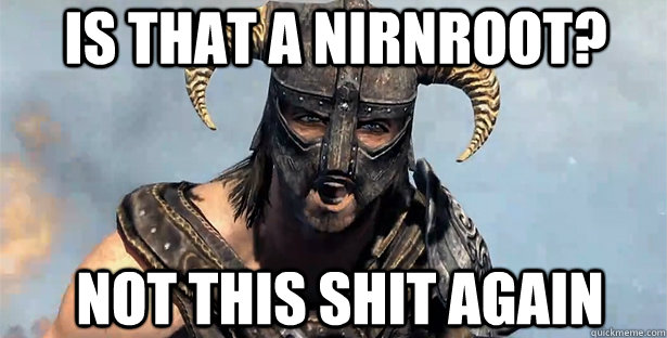 is that a nirnroot? not this shit again  skyrim