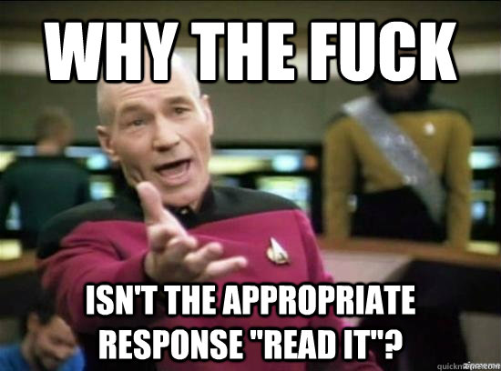 Why the fuck Isn't the appropriate response 