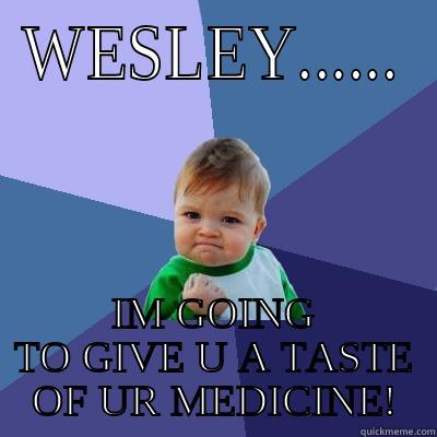 WESLEY...... IM GOING TO GIVE U A TASTE OF UR MEDICINE! Success Kid