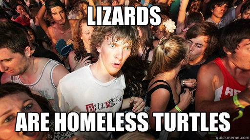 Lizards are homeless turtles  Sudden Clarity Clarence