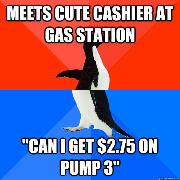 meets cute cashier at gas station 