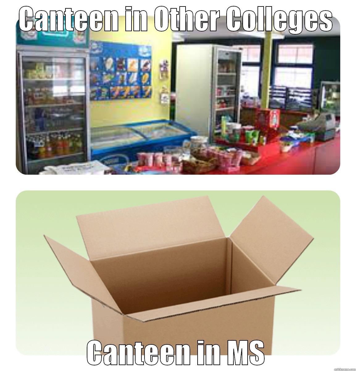 CANTEEN IN OTHER COLLEGES CANTEEN IN MS Misc